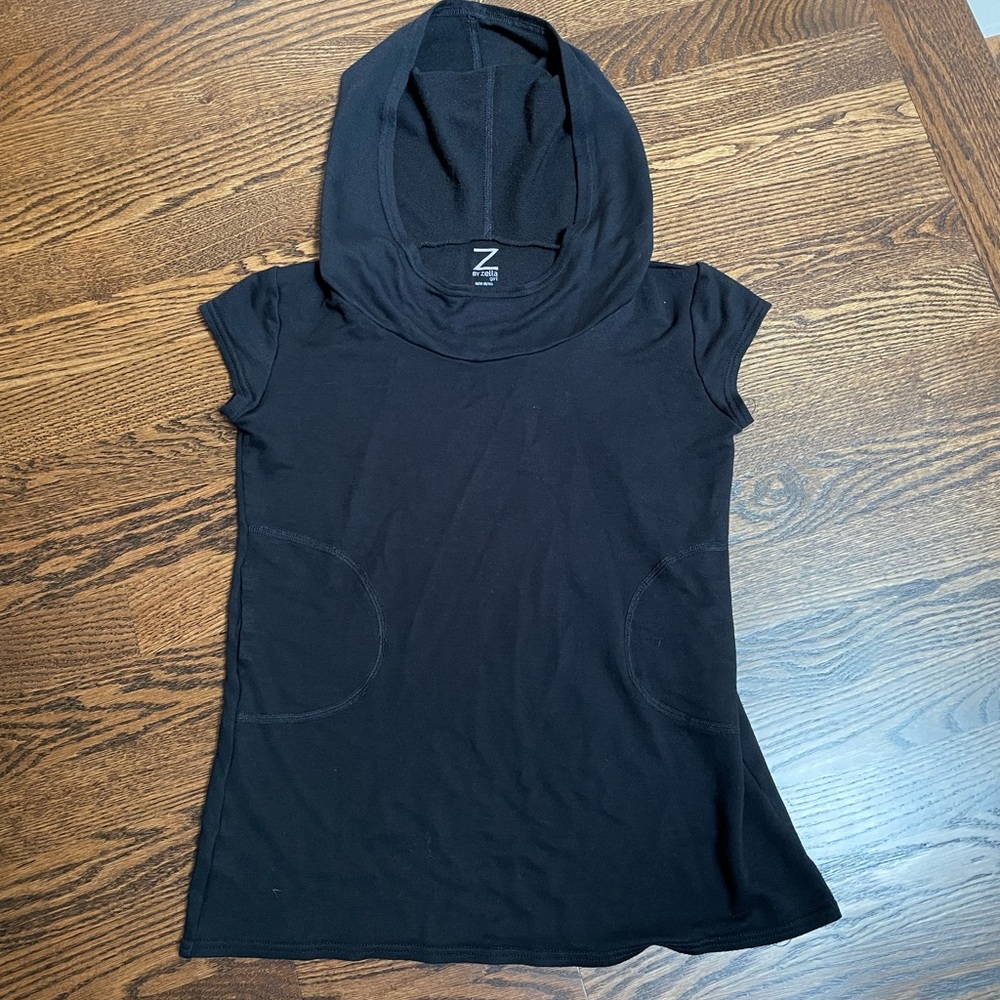 Z by Zella Girls Black Hooded Top Size Medium